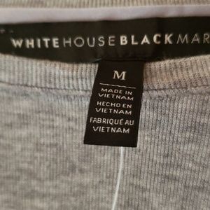White House Black Market Tops - NWTS Gray Longer WHBM Tee Shirt White House Black Market Tops - NWTS Gray Longer WHBM Tee Shirt